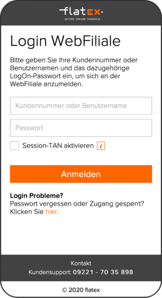 Login WebFiliale